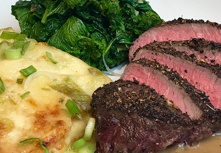 Steak au Poivre Dinner