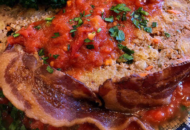 Bacon Wrapped Meatloaf Dinner