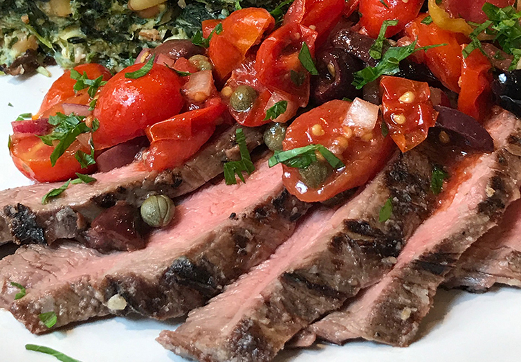 Mediterranean Flank Steak Dinner