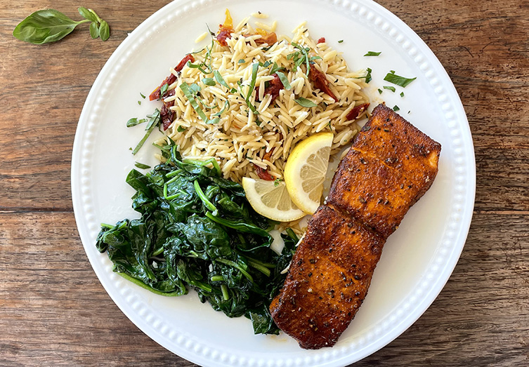 Blackened Salmon Dinner