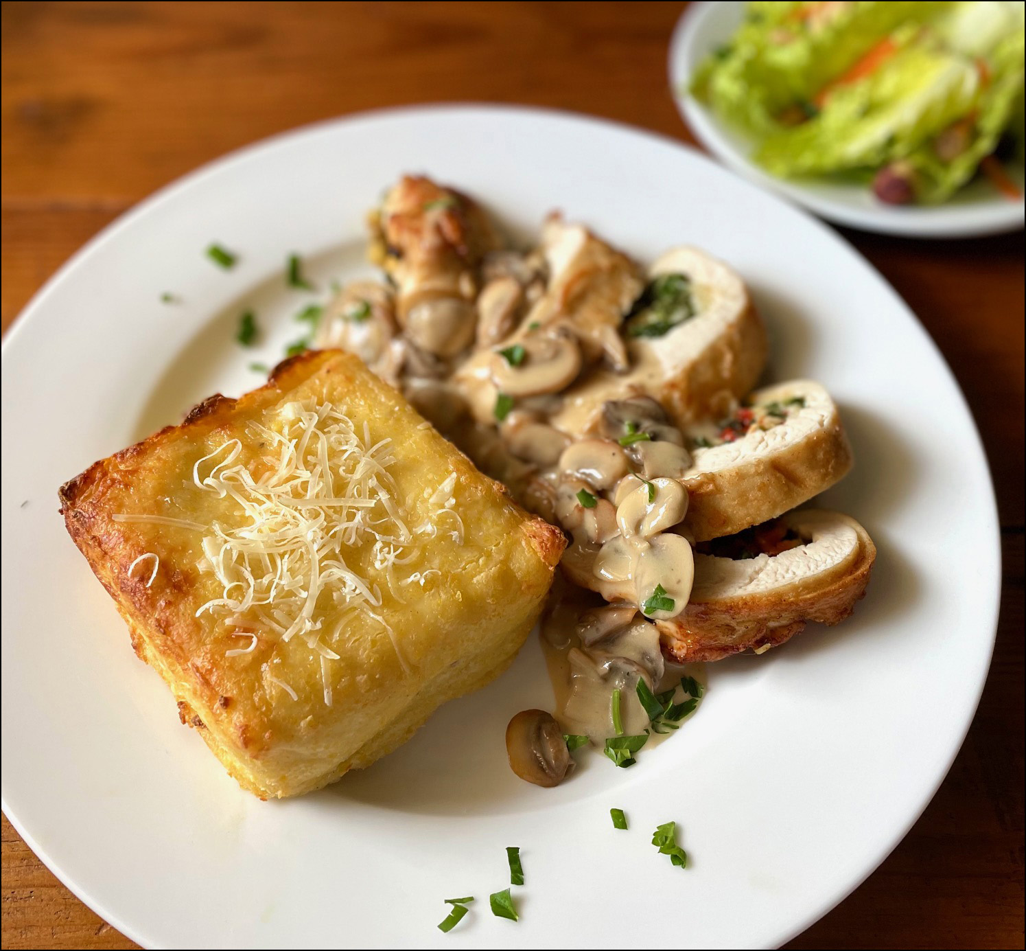 stuffed chicken breast dinner