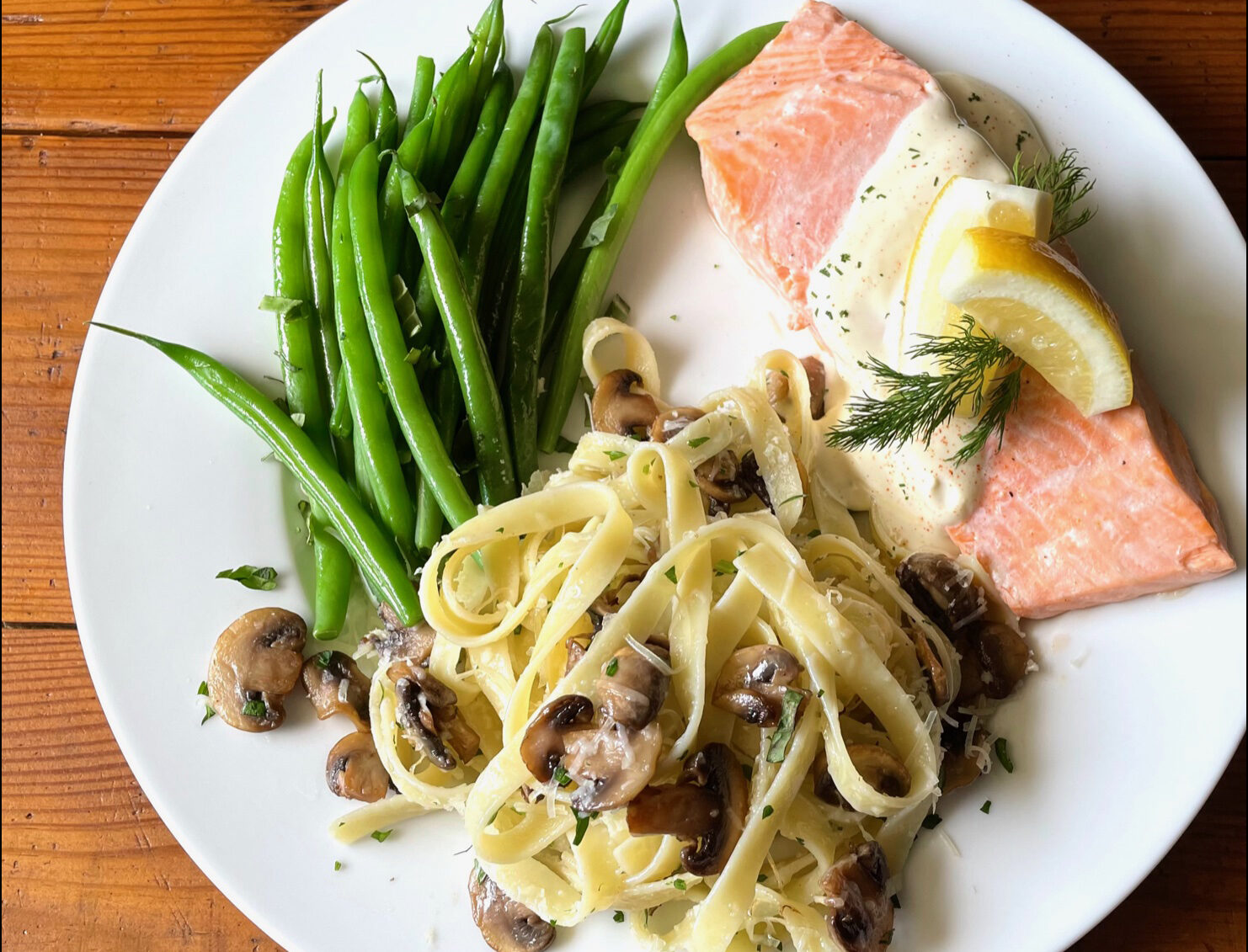 Poached Salmon Dinner