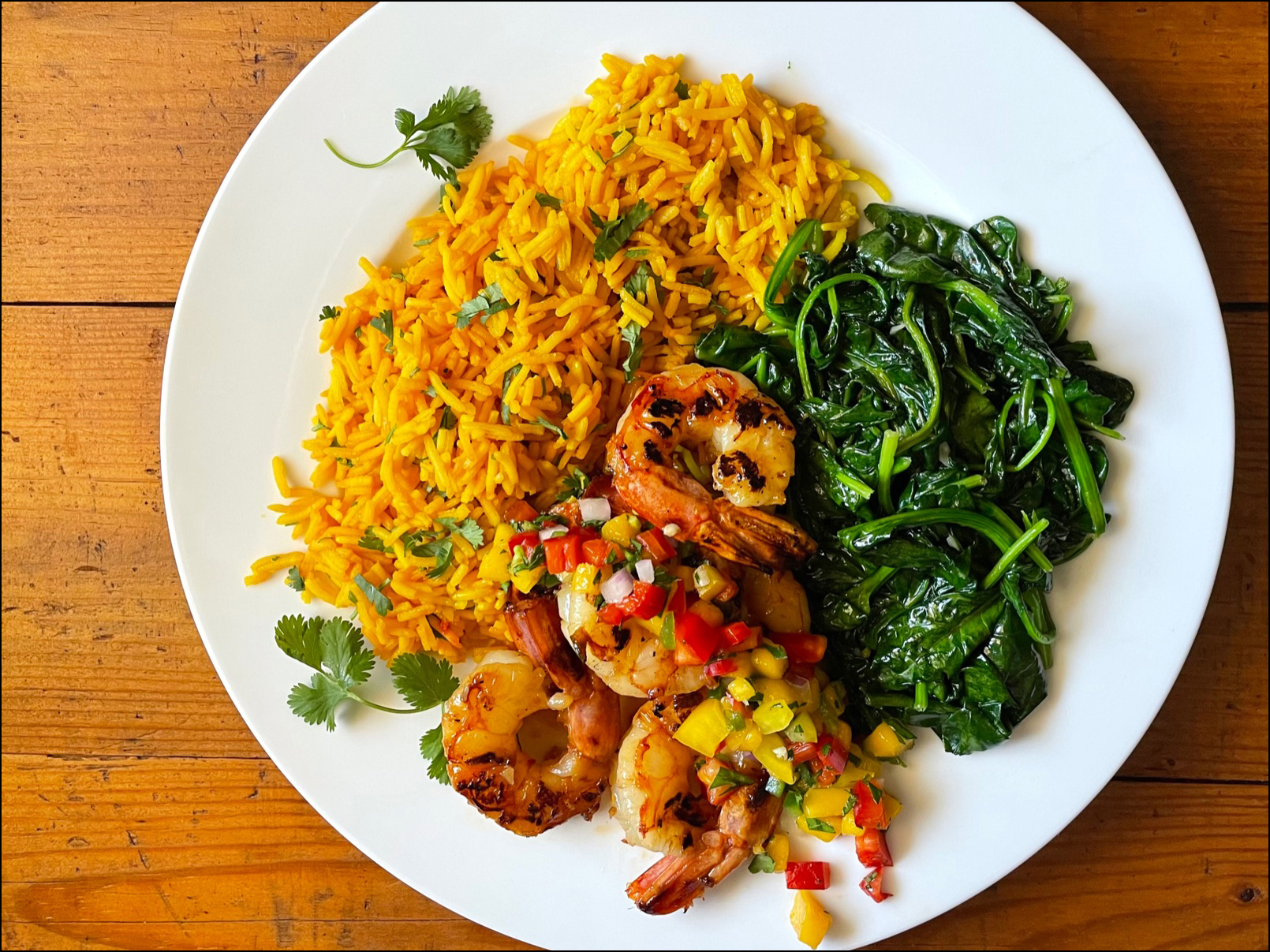 Ginger Glazed Prawns Dinner