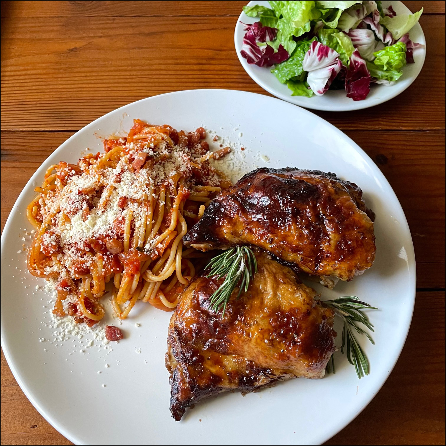 chicken amatriciana spaghetti