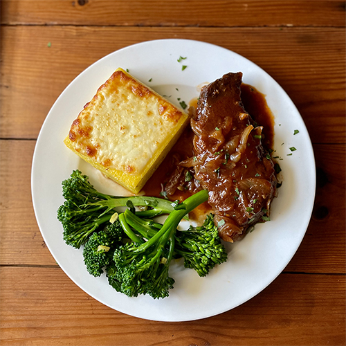 short rib cheesy polenta